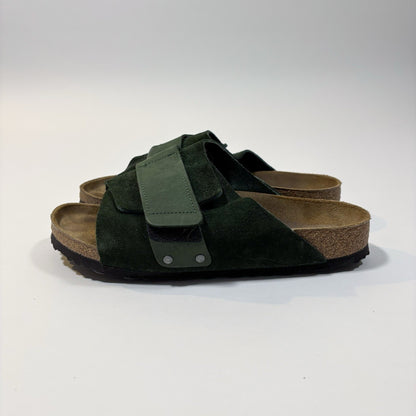 Birkenstock Kyoto Nubuck/Suede Leather Mountain View Green Sandals - 41 Narrow
