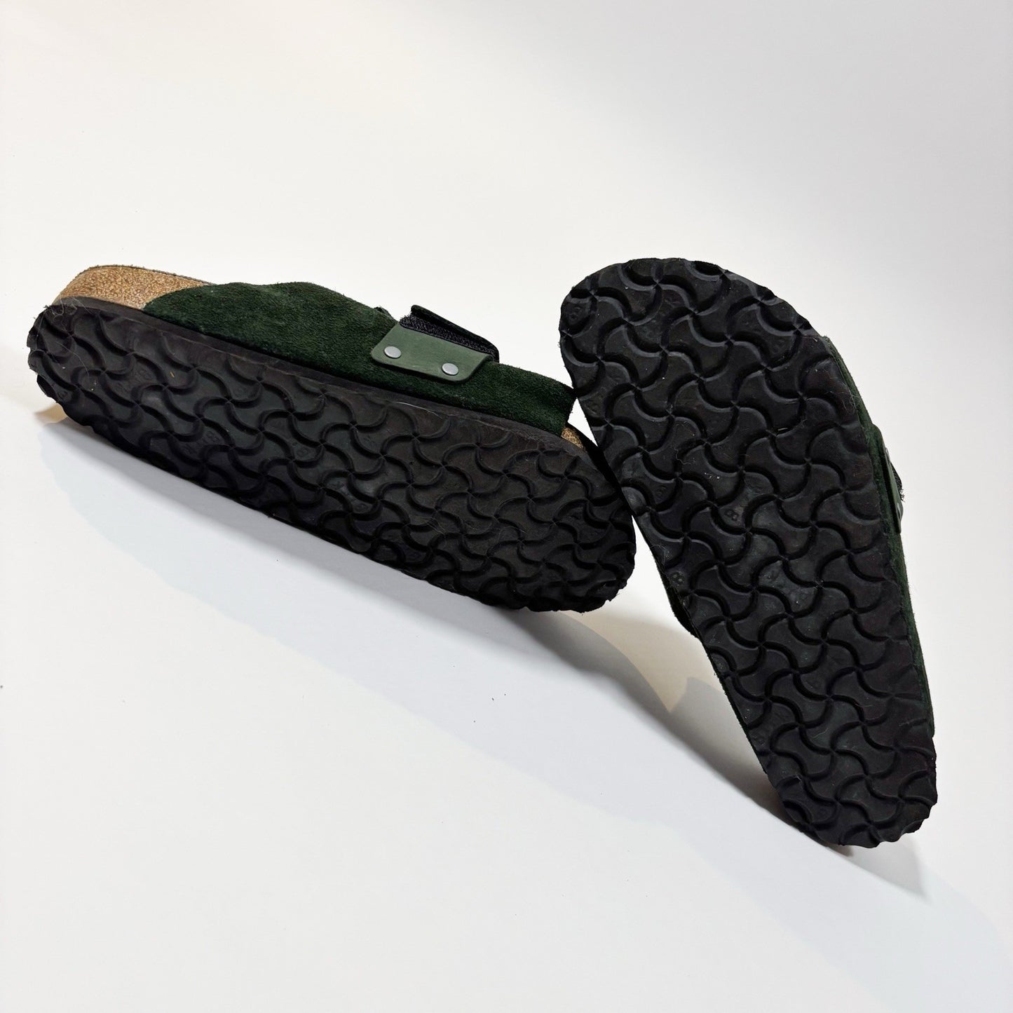 Birkenstock Kyoto Nubuck/Suede Leather Mountain View Green Sandals - 41 Narrow