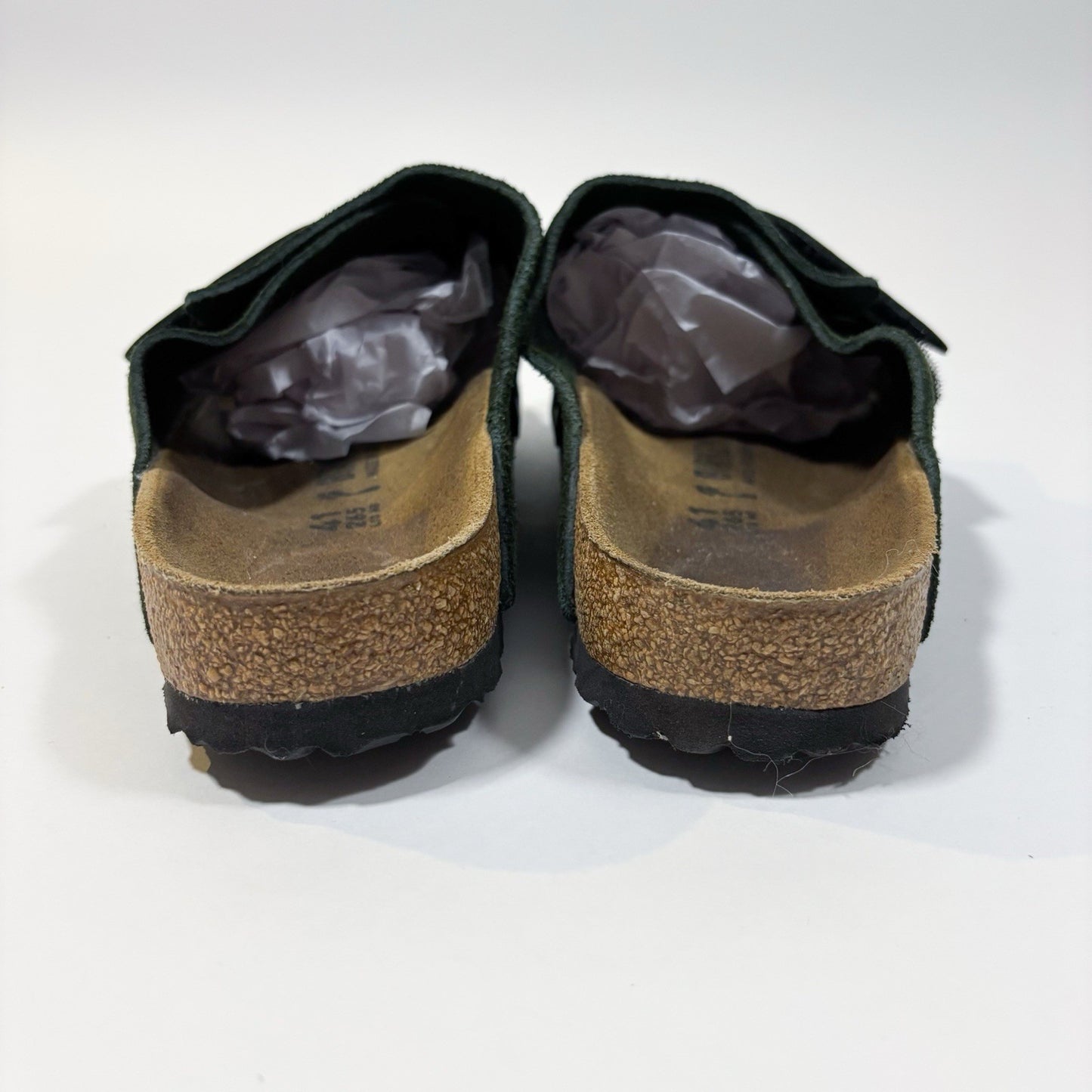 Birkenstock Kyoto Nubuck/Suede Leather Mountain View Green Sandals - 41 Narrow