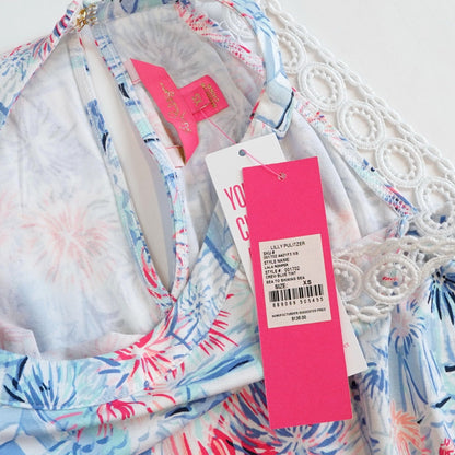 Lilly Pulitzer Lala Romper Sea to Shining Sea Sailboat Fireworks - XS