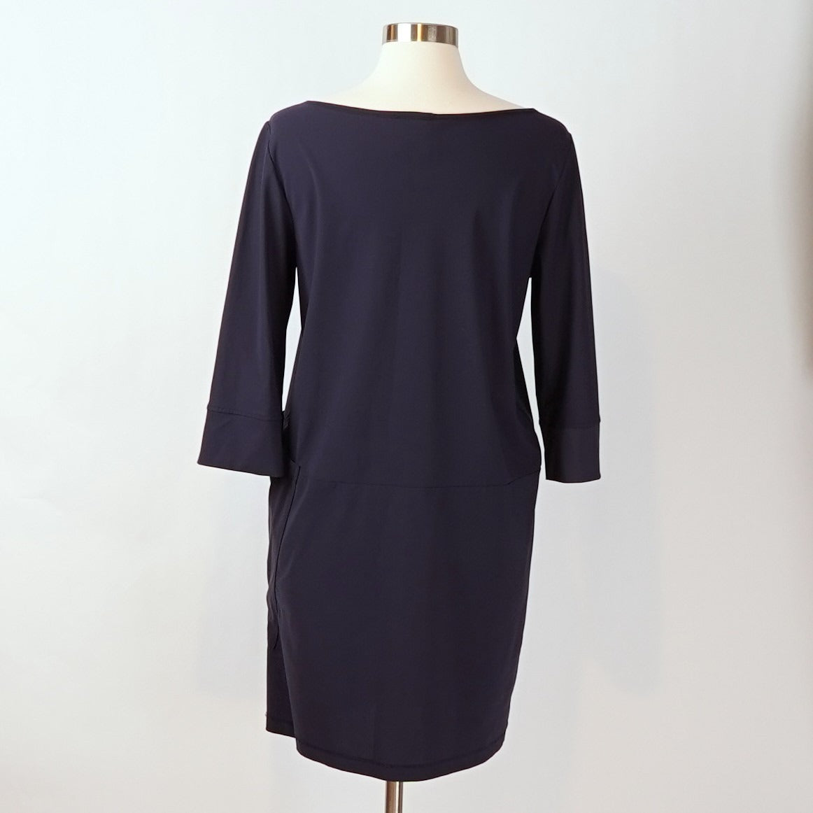 Porto San Fransisco Navy Shift Neck Lagenlook Front Pocket - M