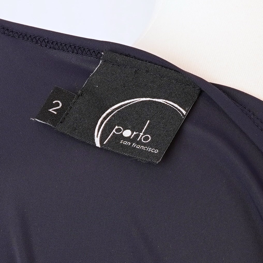 Porto San Fransisco Navy Shift Neck Lagenlook Front Pocket - M