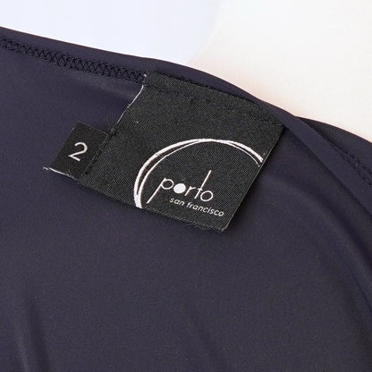 Porto San Fransisco Navy Shift Neck Lagenlook Front Pocket - M