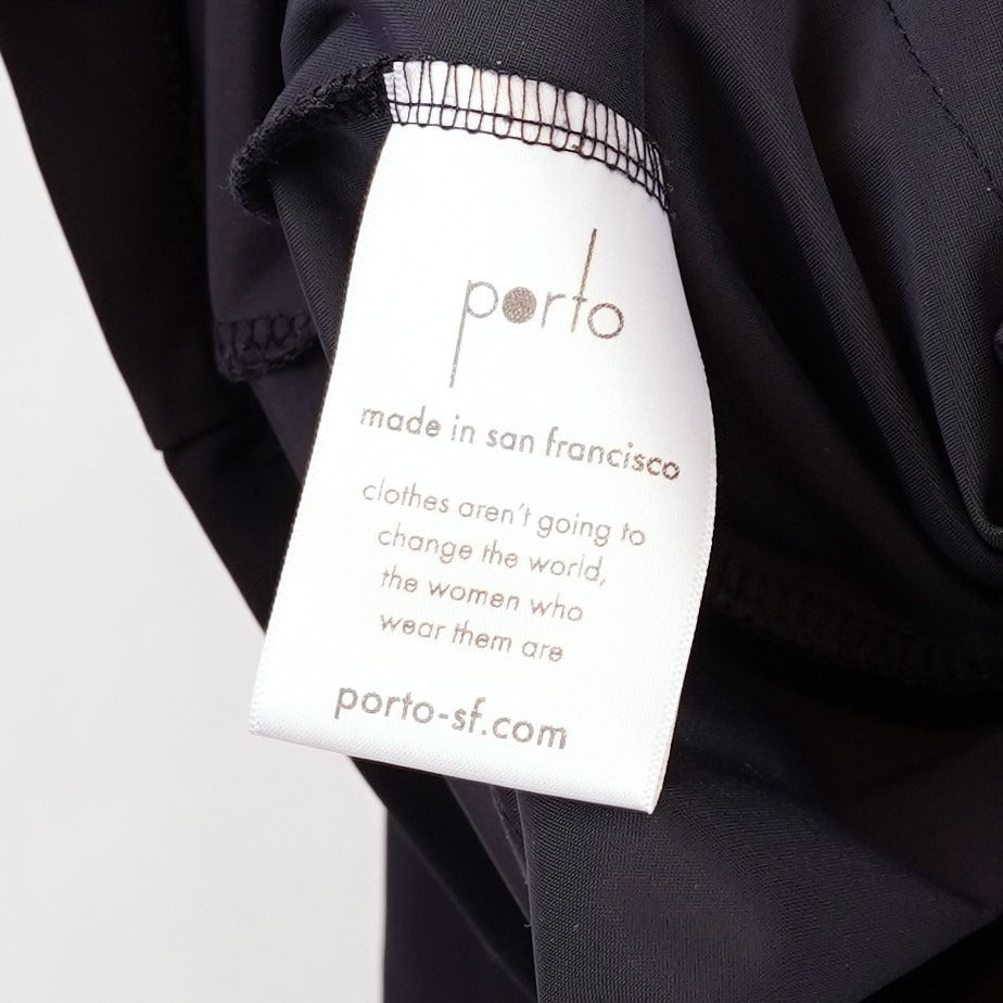 Porto San Fransisco Navy Shift Neck Lagenlook Front Pocket - M