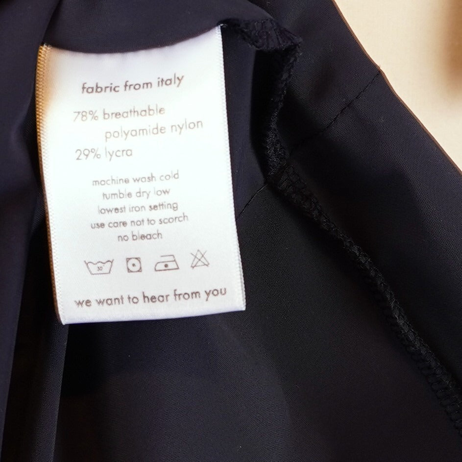 Porto San Fransisco Navy Shift Neck Lagenlook Front Pocket - M