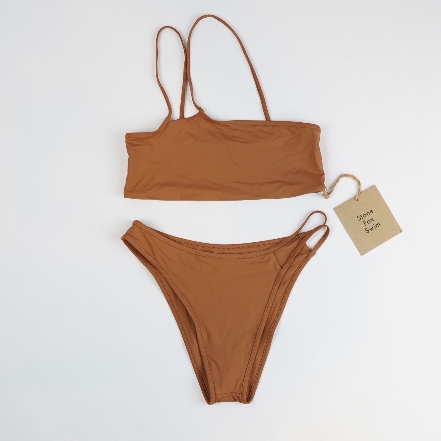 Stone Fox Swim Echo Top & Ibiza Bottom Set Rawhide Brown - S