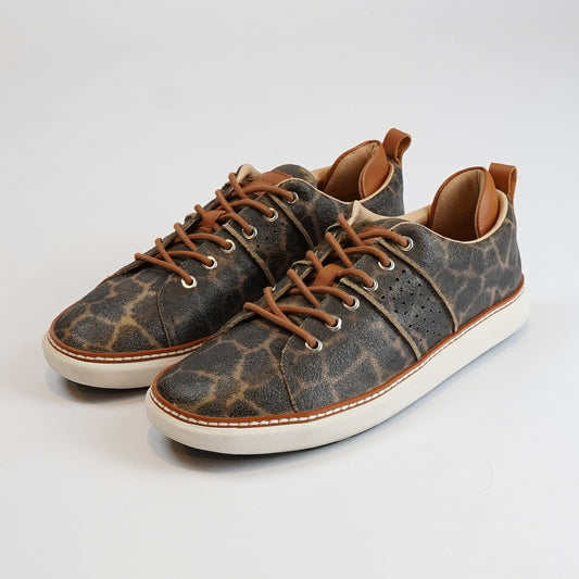 Harmony 783 Giraffe Print Leather Classic Walker Luxe Grounding Shoes - Size 9