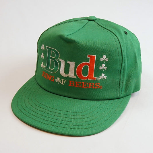 Vintage BUD King of Beers Clover Snapback Hat