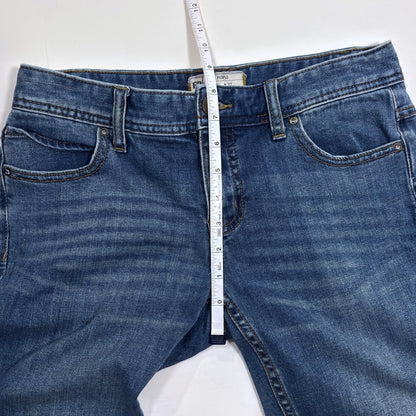 Free People Raw Hem Low Rise Distressed Skinny Jeans Medium Wash - 27