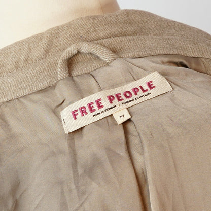 Free People Hannah Slouchy Beige Oversize Blazer Coat - XS