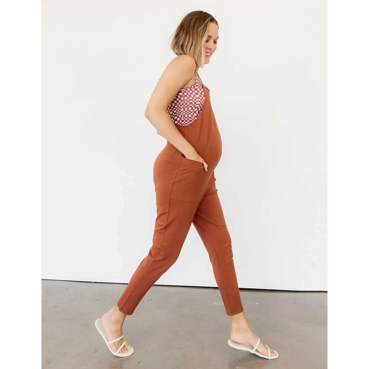 STORQ Anytime Overalls in Cinnamon Maternity/Nursing Friendly - 4