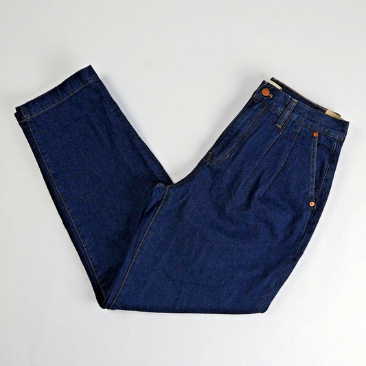 Madewell Baggy Straight Jeans in Woodham Wash: Pleated Edition - 29