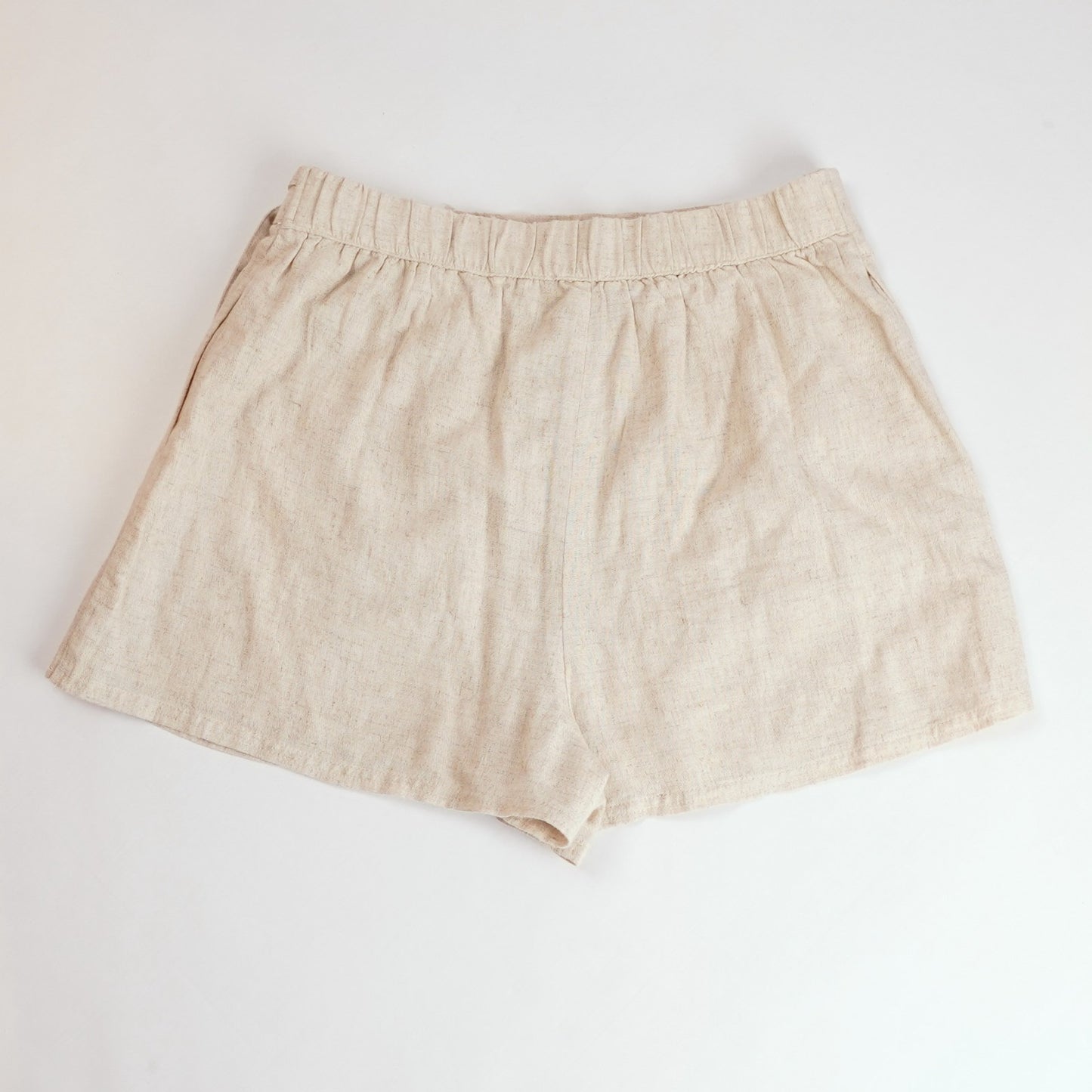 American Eagle Linen Blend Faux Wrap Skort Natural Beige - S