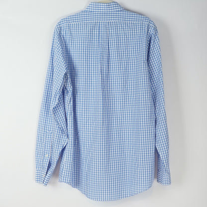 Brooks Brothers Slim Fit Long Sleeve Button Down Poplin Gingham - Large 16-6/7