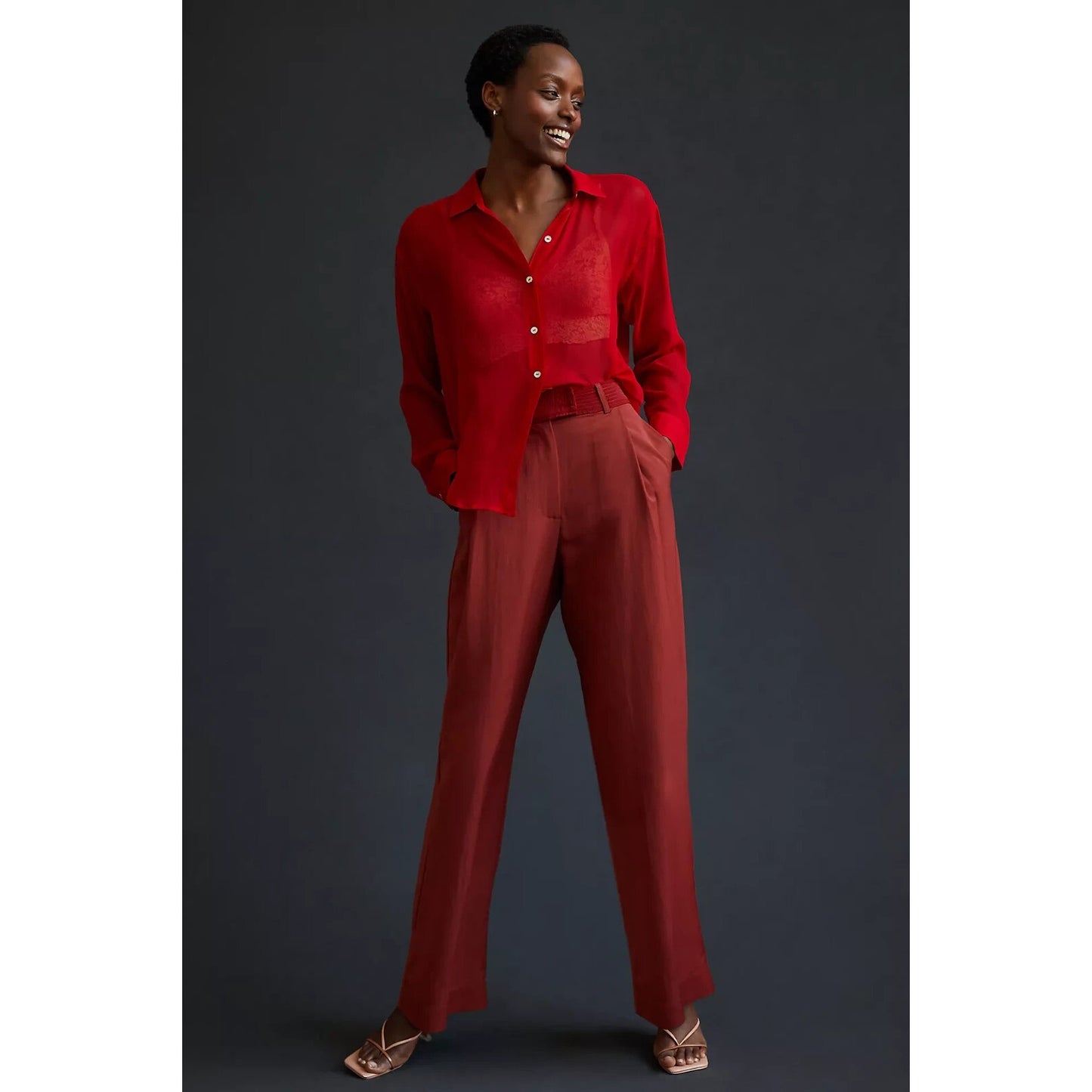 Tiny Anthropologie Noreen Trouser Pants Burnt Orange - 2