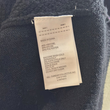 Laundry by Shelli Segal Diamond Design Black White Crochet Cardigan - M