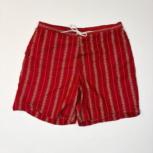 Polo Sport Ralph Lauren Red Tribal Aztec Swim Trunks Vintage - XXL