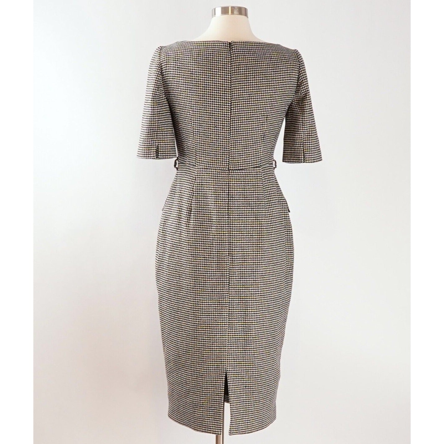 L.K. Bennett Nina Houndstooth Sweetheart Sheath Dress - 8