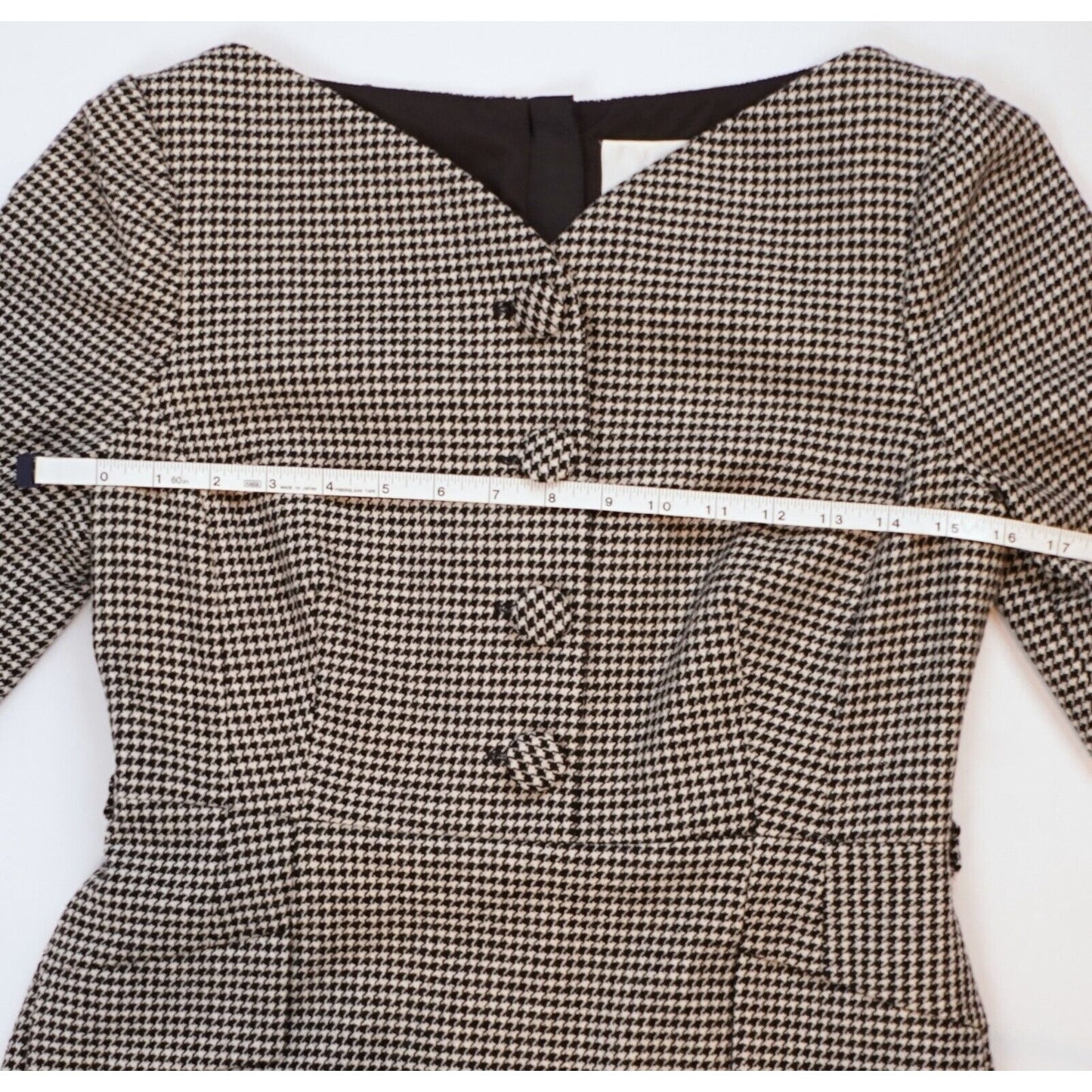 L.K. Bennett Nina Houndstooth Sweetheart Sheath Dress - 8