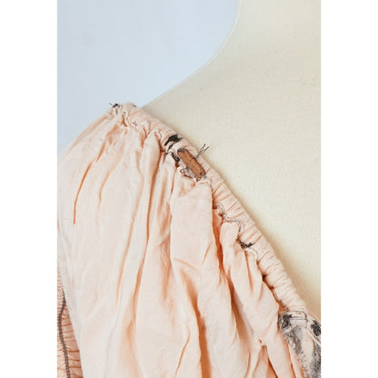 Free People Forget Me Not Maxi Dress Pastel Pink Floral Gauze Smocked - S