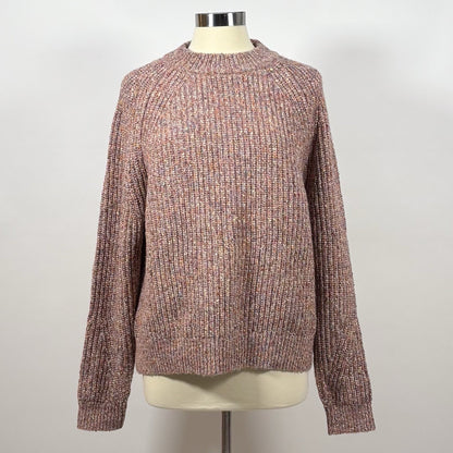 French Connection Mauve Marled Multicolor Mock-neck Sweater - M