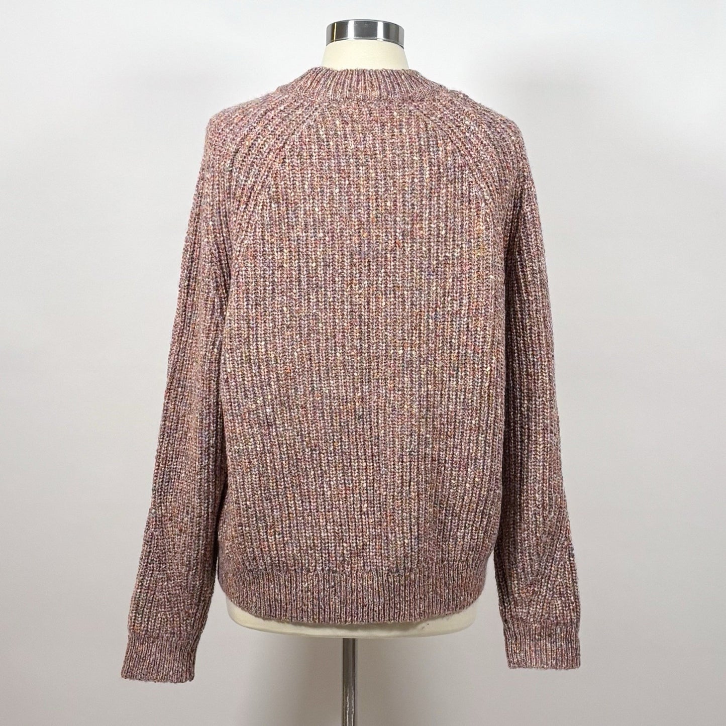 French Connection Mauve Marled Multicolor Mock-neck Sweater - M