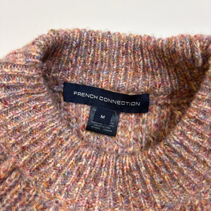 French Connection Mauve Marled Multicolor Mock-neck Sweater - M