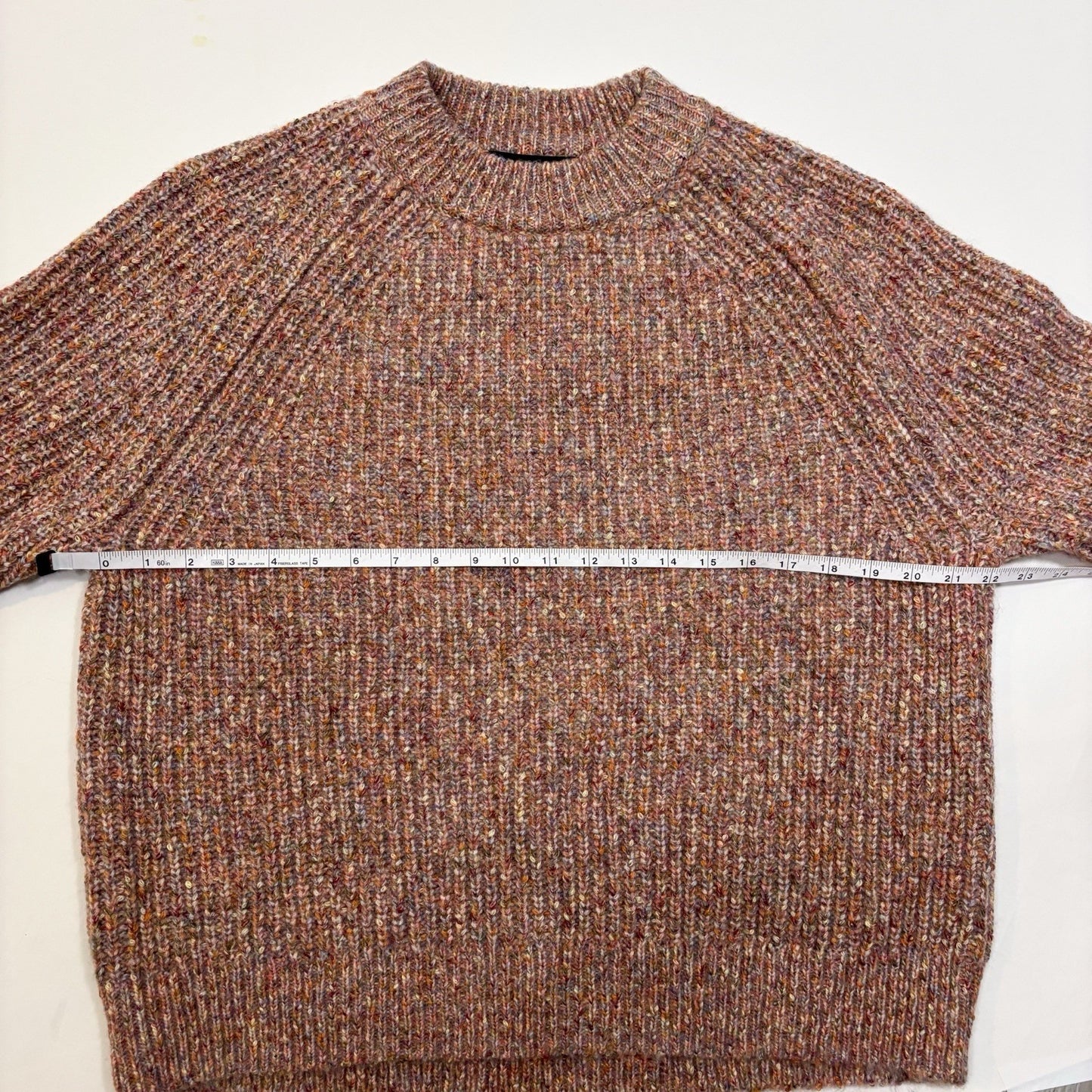 French Connection Mauve Marled Multicolor Mock-neck Sweater - M