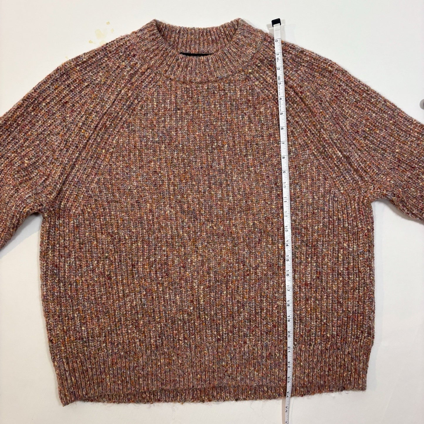 French Connection Mauve Marled Multicolor Mock-neck Sweater - M