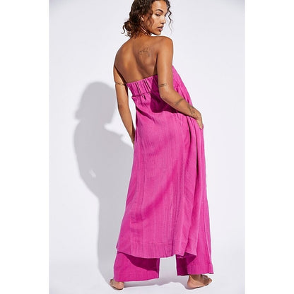 Free People Banita Pant Set Magenta Pink Purple - S