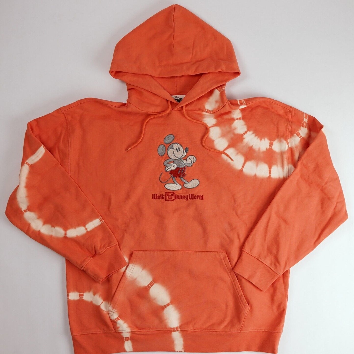 Mickey Mouse Genuine Mousewear Hoodie Orange Tie Dye Walt Disney - XL