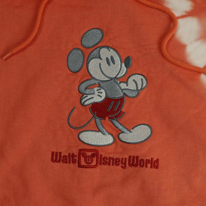 Mickey Mouse Genuine Mousewear Hoodie Orange Tie Dye Walt Disney - XL