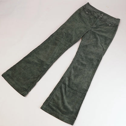 Pilcro High Rise Trouser Boot-Cut Corduroy Pants Sage Green - 28