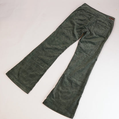 Pilcro High Rise Trouser Boot-Cut Corduroy Pants Sage Green - 28