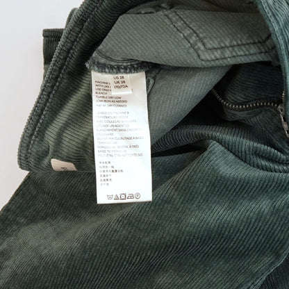 Pilcro High Rise Trouser Boot-Cut Corduroy Pants Sage Green - 28