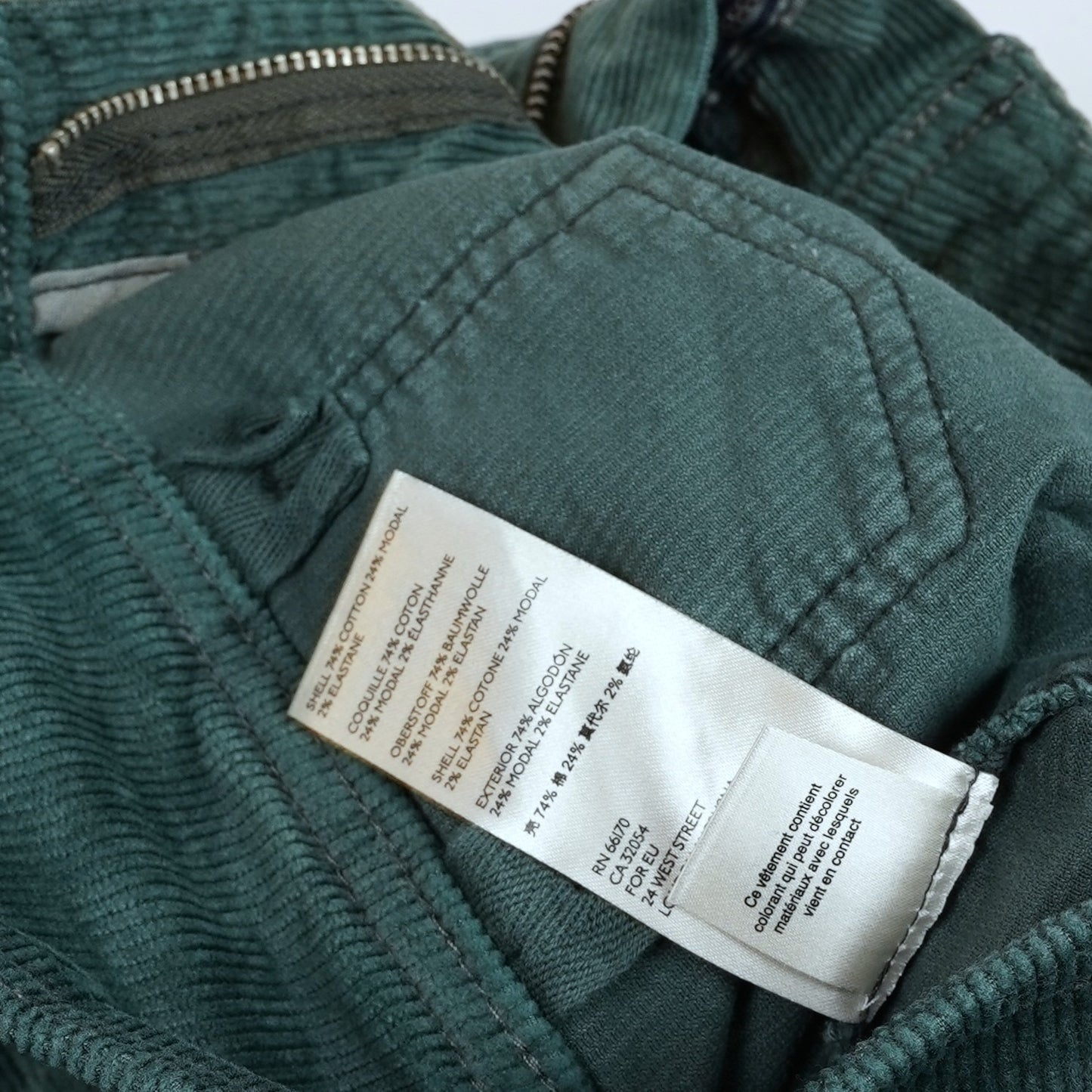 Pilcro High Rise Trouser Boot-Cut Corduroy Pants Sage Green - 28