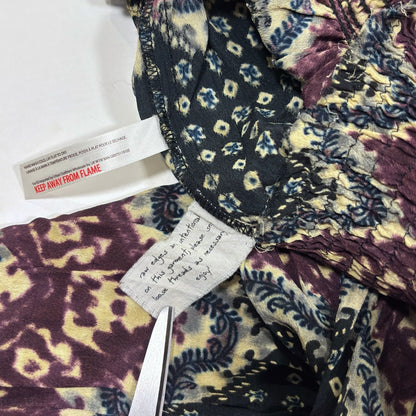 Free People One Wide Leg Flare Pants Purple Paisley Tribal - S