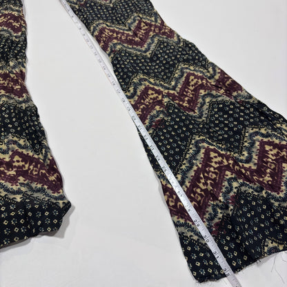 Free People One Wide Leg Flare Pants Purple Paisley Tribal - S