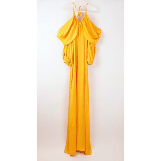 Andrea Iyamah Kimora Jumpsuit Marigold Yellow - XS