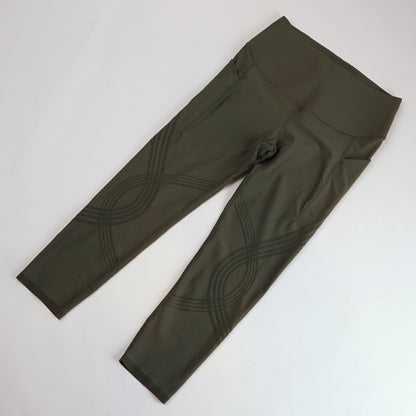 Fanka Body Sculpt Side Pocket 7/8 Compression Leggings Olive - XL