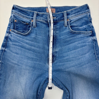 MOTHER Lil' Rambler Zip Flood Jeans Straight Leg High Rise Medium Wash - 27