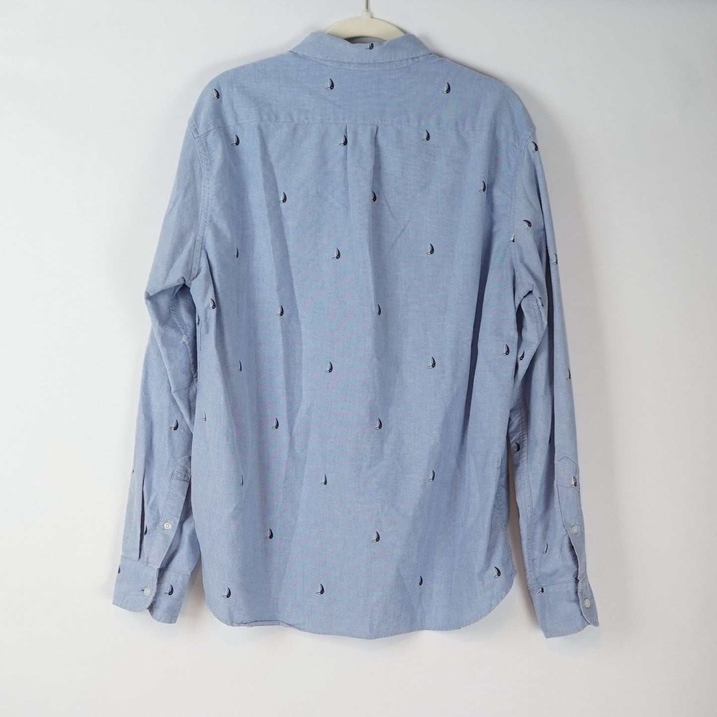 J Crew Chambray Sailboat Long Sleeve Button Down - L
