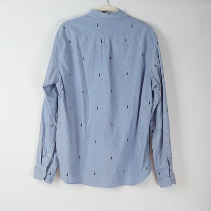 J Crew Chambray Sailboat Long Sleeve Button Down - L