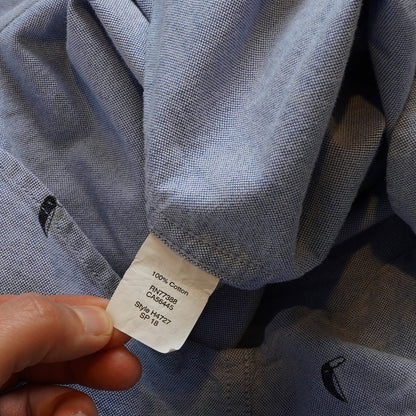 J Crew Chambray Sailboat Long Sleeve Button Down - L