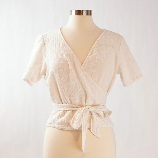 Marine Layer Marilyn Wrap Top 100% Cotton - M