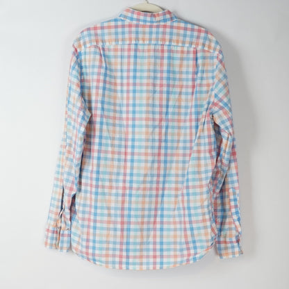 J Crew Oxford Gingham Plaid Check Button Down Long Sleeve - L