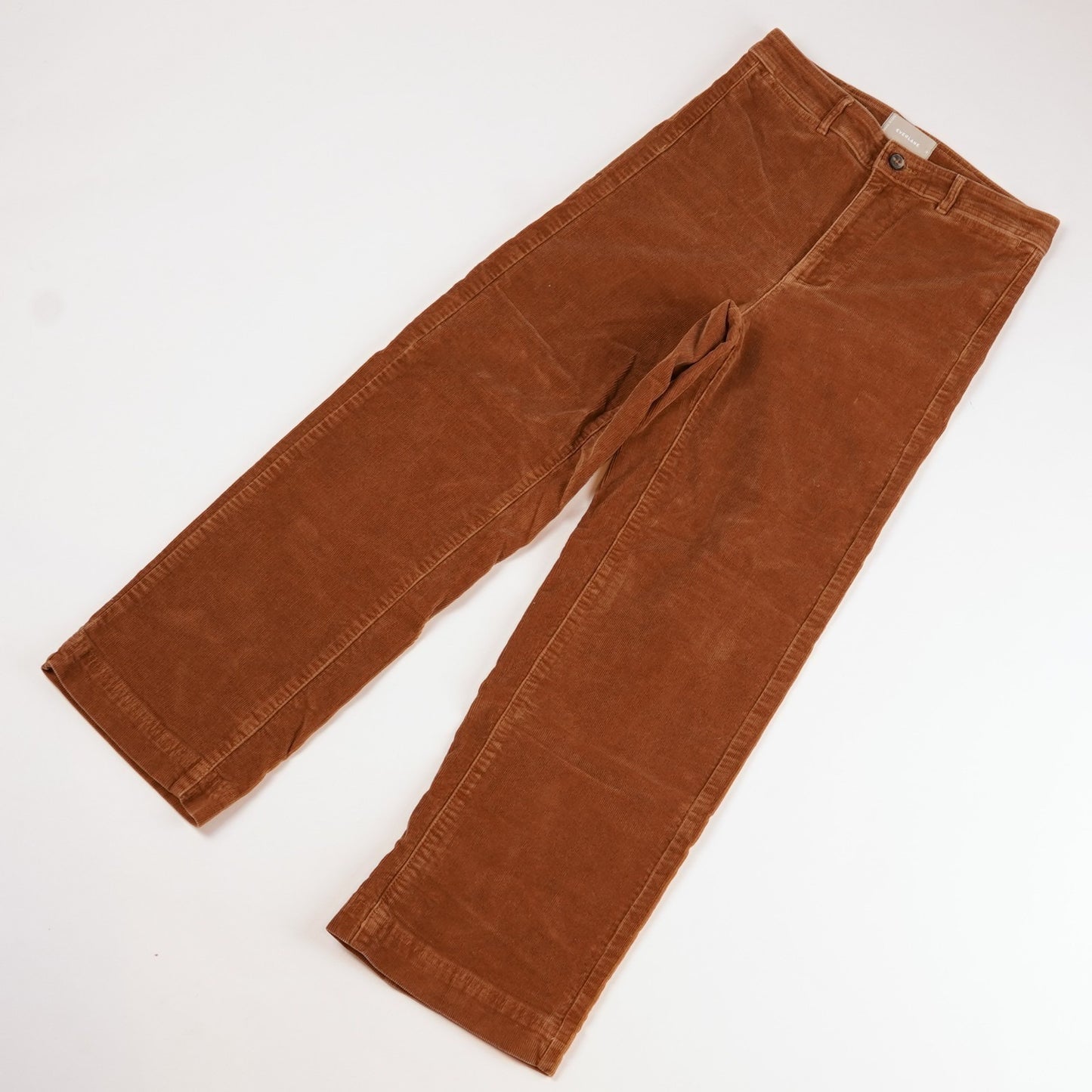 Everlane Wide Leg Corduroy Pants in Toasted Coconut Brown - 6