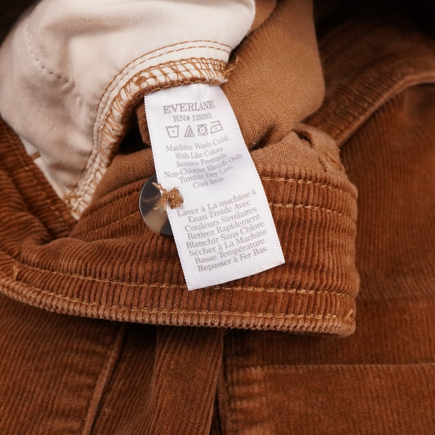 Everlane Wide Leg Corduroy Pants in Toasted Coconut Brown - 6