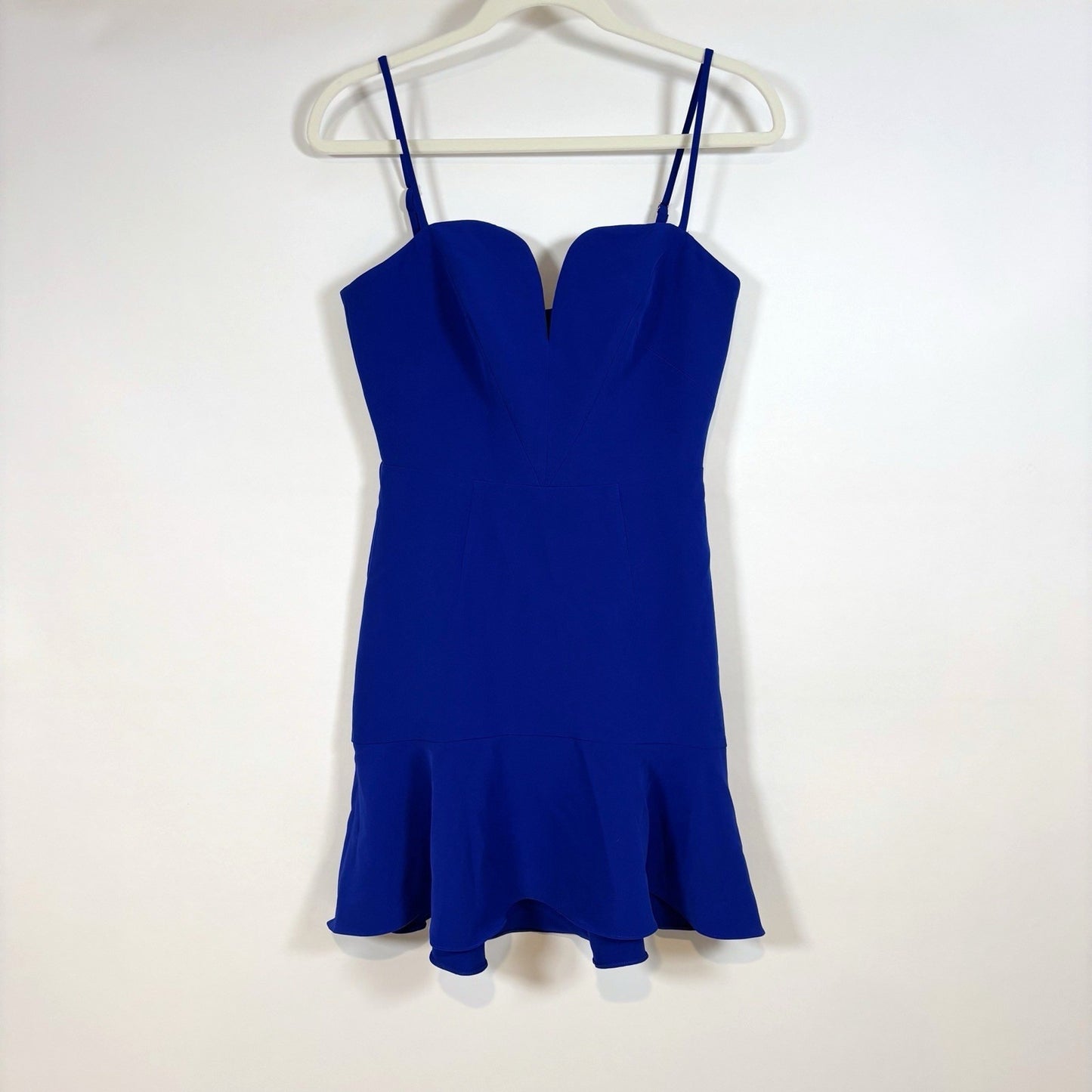 Milly Italian Cady Kelly Sweetheart Mini Dress Royal Cobalt Blue - 0