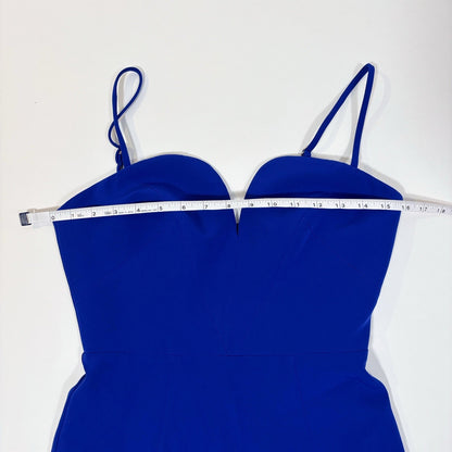 Milly Italian Cady Kelly Sweetheart Mini Dress Royal Cobalt Blue - 0